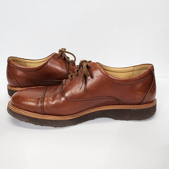 Samuel Hubbard Market Cap Brogue Dress Shoes Whisky Brown Leather Men 9M - Picture 14 of 16